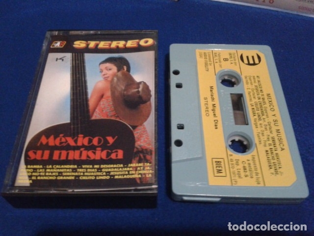 Casetes antiguos: CASETE CASSETTE ( MEXICO Y SU MUSICA - MARIACHI MIGUEL DIAS ) 1971 EKIPO