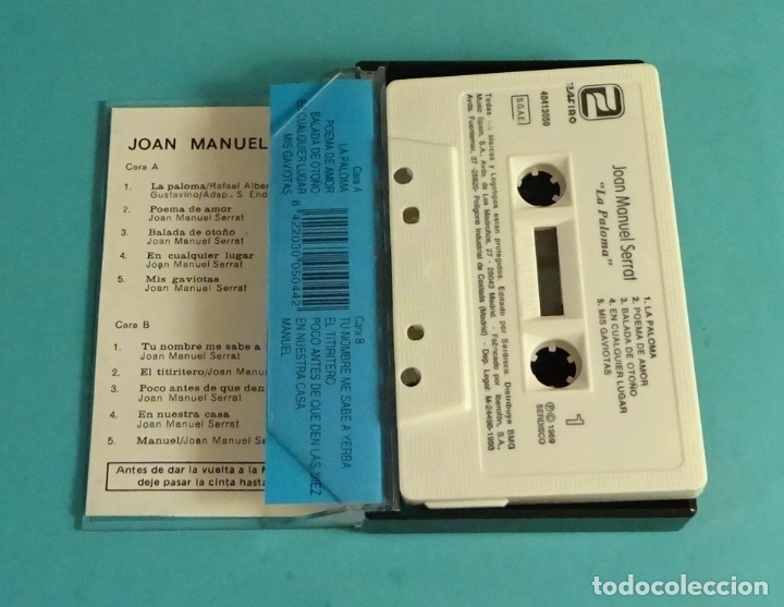 Casetes antiguos: JOAN MANUEL SERRAT. LA PALOMA - Foto 2