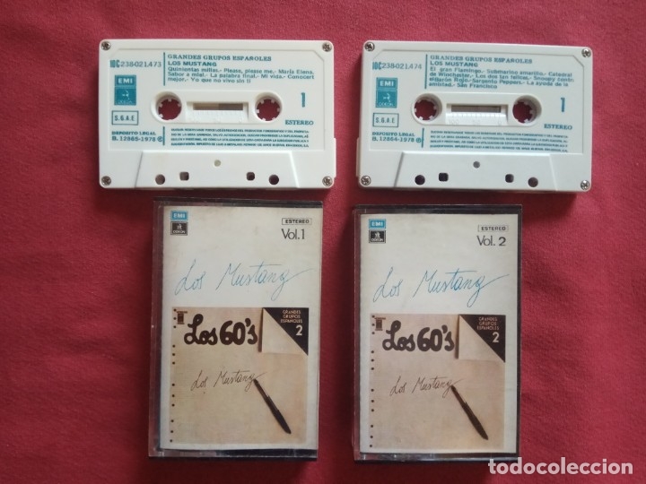 Casetes antiguos: LOS MUSTANG Los 60&acute;s DIFICIL CASSETTES.DOBLE - Foto 1