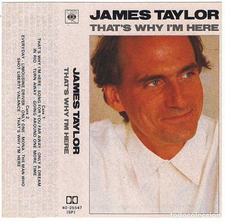 Casetes antiguos: James Taylor - Thats why Im here. Casete. CBS - Foto 2