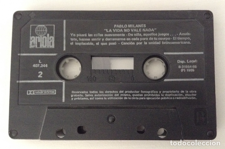 Casetes antiguos: Pablo Milanes La vida no vale nada - Foto 2