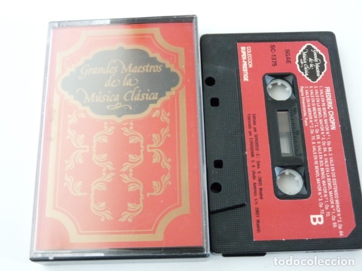 Casetes antiguos: CASETE, CASSETTE REDERIC CHOPIN. GRANDES MAESTROS DE LA MUSICA CLASICA REF: 20-34