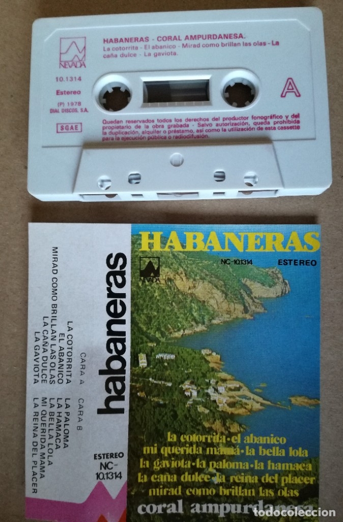 Casetes antiguos: HABANERAS CORAL AMPURDANESA-RARA CINTA CASETE 1978