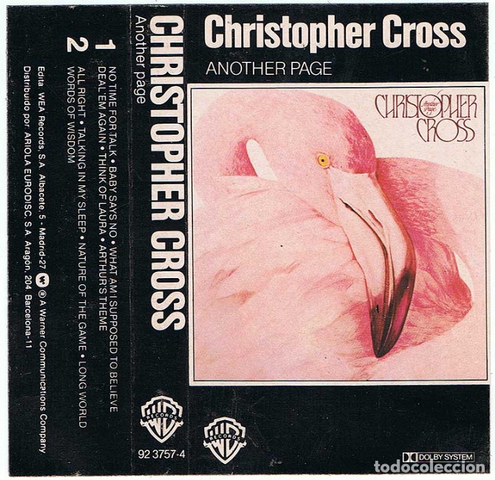 Casetes antiguos: Christopher Cross - Another Page. Casete. Warner Bros - Foto 2
