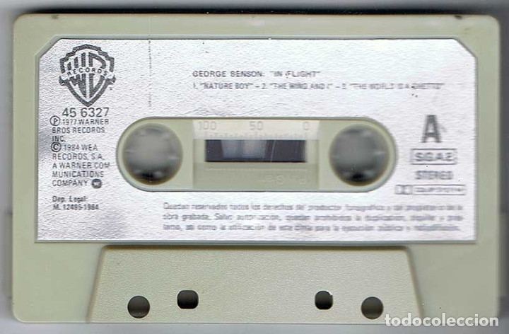 Casetes antiguos: George Benson - In Flight. Casete. Warner Bros - Foto 2
