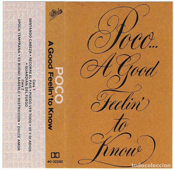 Casetes antiguos: Poco - A Good Feeling to Know. Casete. Epic - Foto 2