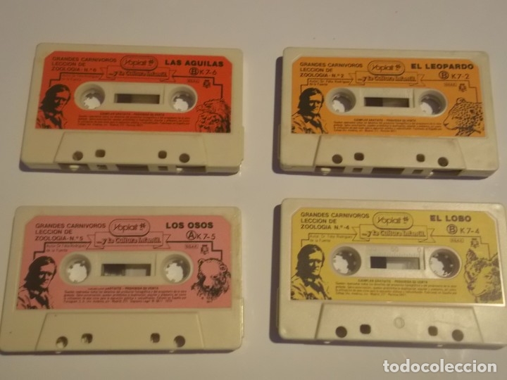 Casetes antiguos: LOTE DE 4 CASETES DE FELIX RODRIGUEZ DE LA FUENTE-GRANDES CARNIVOROS