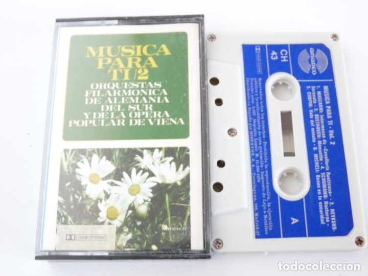 Old Cassettes: CASETE, CASSETTE MUSICA PARA TI 2. ORQUESTAS FILARMONICA DE ALEMANIA REF: 20-45