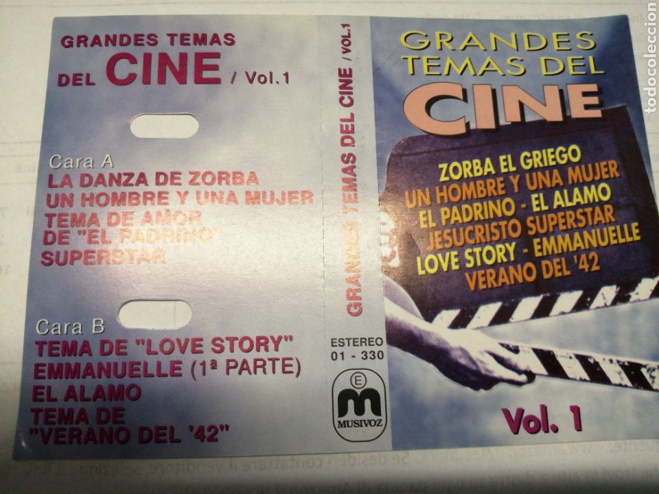 Alte Kassetten: GRANDES TEMAS DEL CINE VOL.1 ZORBA EL GRIEGO Y OTROS GRANDES &Eacute;XITOS NUEVO PRECINTADO