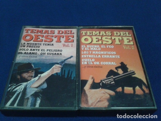 Casetes antiguos: CASETE CASSETTE ( TEMAS DEL OESTE VOL 1 Y 2 ) 1995 MUXIVOZ - THE MOVIES SOUND ORCHESTRA