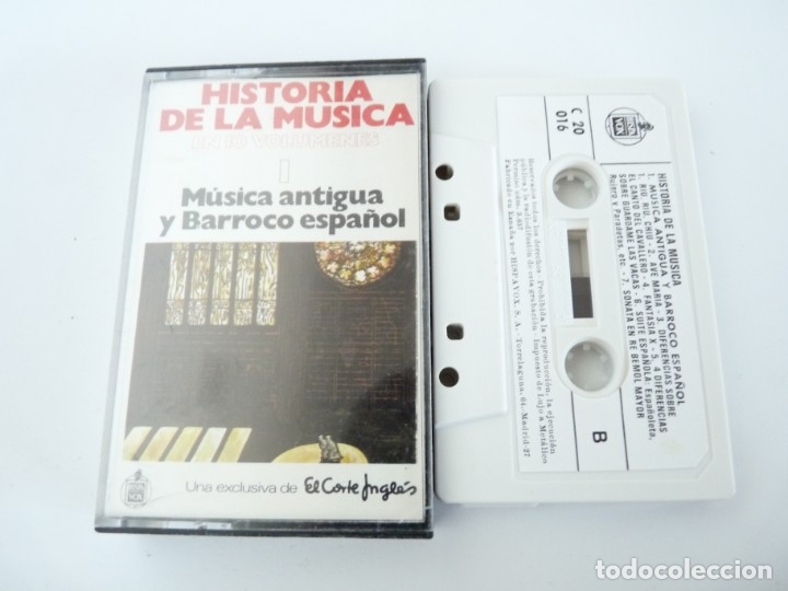 Casetes antiguos: CASETE, CASSETTE HISTORIA DE LA MUSICA 1. MUSICA ANTIGUA Y BARROCO ESPA&Ntilde;OL REF: 21-9