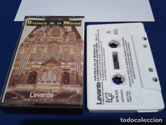 Casetes antiguos: CASETE CASSETTE ( HISTORIA DE LA MUSICA - COMUNIDAD VALENCIANA )1992 LEVANTE