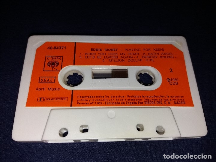 Casetes antiguos: EDDIE MONEY PLAYING FOR KEEPS - Foto 4