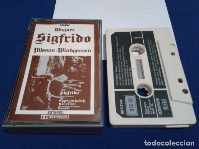 Casetes antiguos: CASETE CASSETTE ( WAGNER - SIGFRIDO ) 1976 DECCA SERIE OPERAS