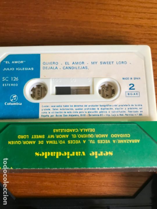 Casetes antiguos: JULIO IGLESIAS EL AMOR - Foto 2