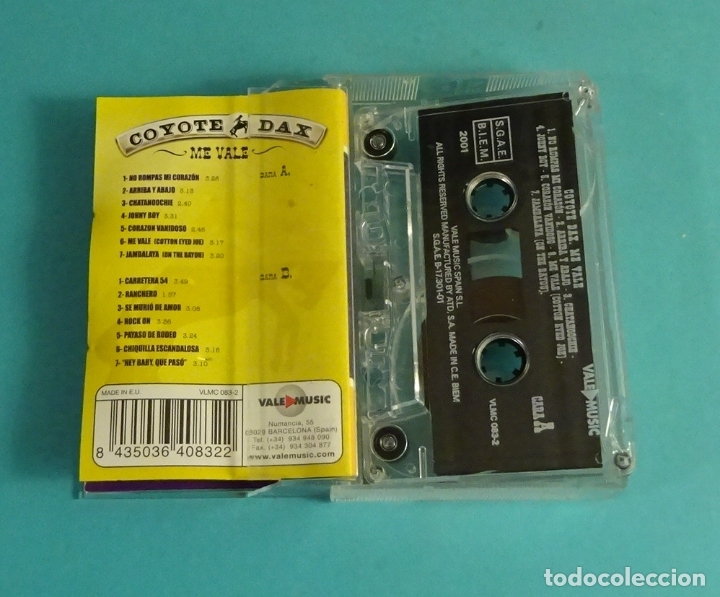 Casetes antiguos: COYOTE DAX. ME VALE - Foto 2