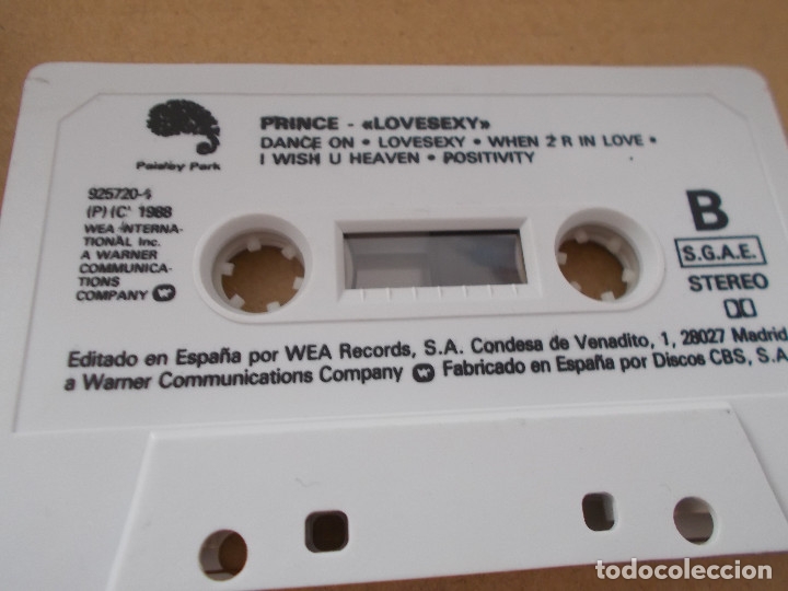 Casetes antiguos: PRINCE  LOVESEXY - Foto 3