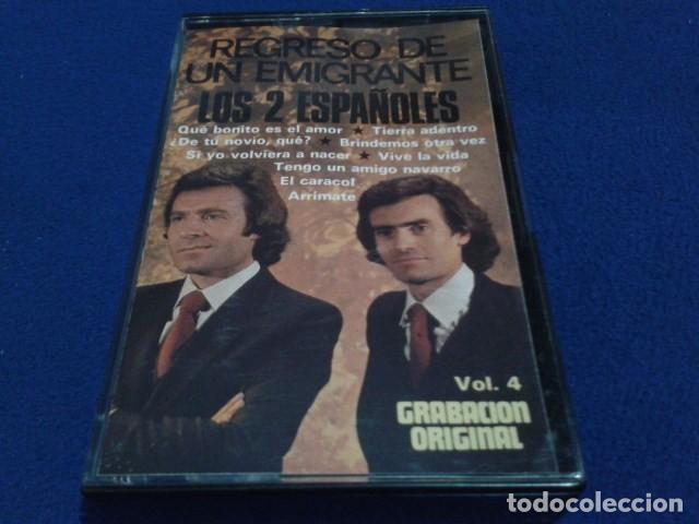 Casetes antiguos: CASETE CASSETTE ( LOS 2 ESPA&Ntilde;OLES - REGRESO DE UN EMIGRANTE VOL 4 ) 1980 SAEF - OLIMPO