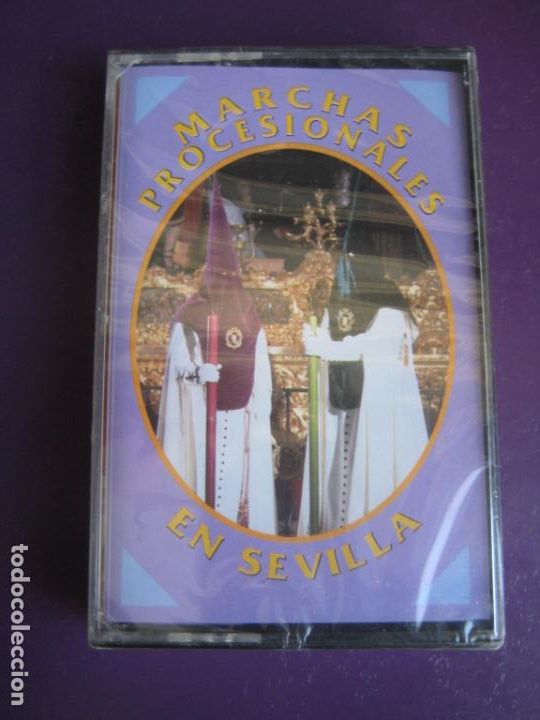 Casetes antiguos: MARCHAS PROCESIONALES SEMANA SANTA SEVILLA CASETE PRECINTADA - FOLK RELIGION FLAMENCO