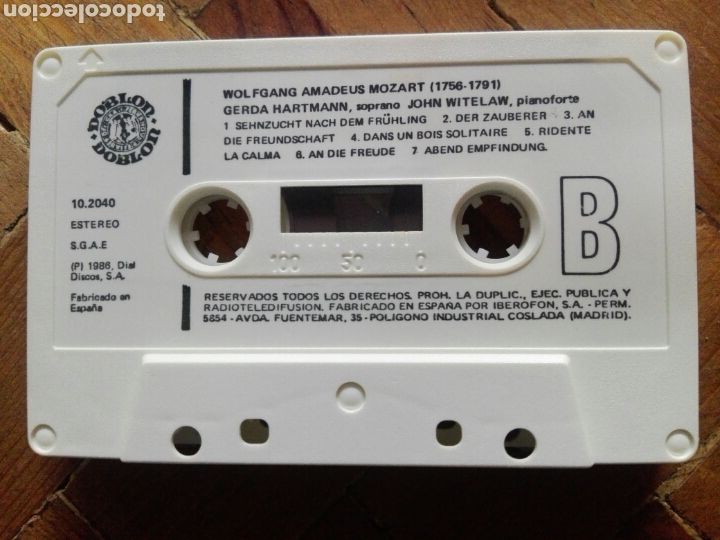 Casetes antiguos: Cinta/Caset Mozart Canciones - Foto 4