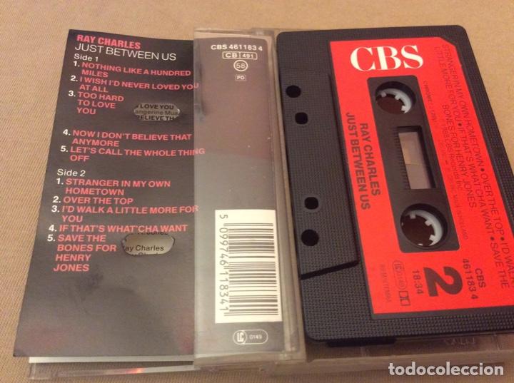Casetes antiguos: RAY CHARLES JUST BETWEEN US. CBS. - Foto 2