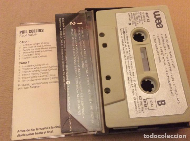 Casetes antiguos: PHIL COLLINS- FACE VALUE. - Foto 2
