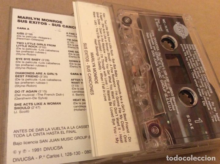 Casetes antiguos: Marilyn Monroe. Sus &eacute;xitos, sus canciones. 1992 Perfil. - Foto 2