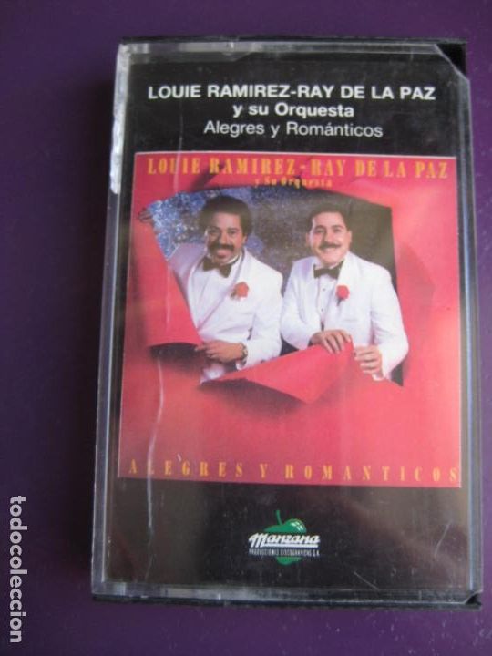 Casetes antiguos: Louie Ramirez Y Su Orquesta + Ray De La Paz CASETE MANZANA - Alegres Y Romanticos - JAZZ LATIN -