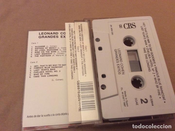 Casetes antiguos: Leonard cohen - grandes exitos. - Foto 2