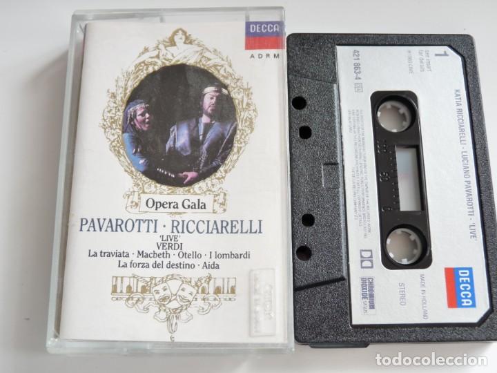 Alte Kassetten: CASETE, CASSETTE PAVAROTTI RICCIARELLI LIVE VERDI REF: 28-26