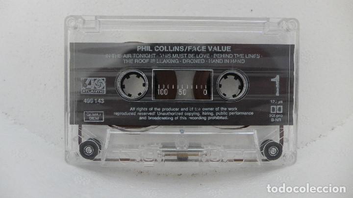 Casetes antiguos: CINTA DE CASSETTE CASETE - PHIL COLLINS - FACE VALUE - Foto 4