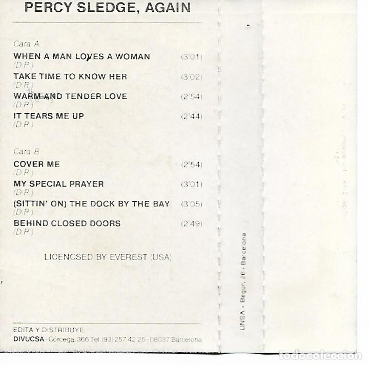 Casetes antiguos: Percy Sledge - Percy Sledge, Again - Perfil MC-667 T-A8 - 1987 - Foto 2