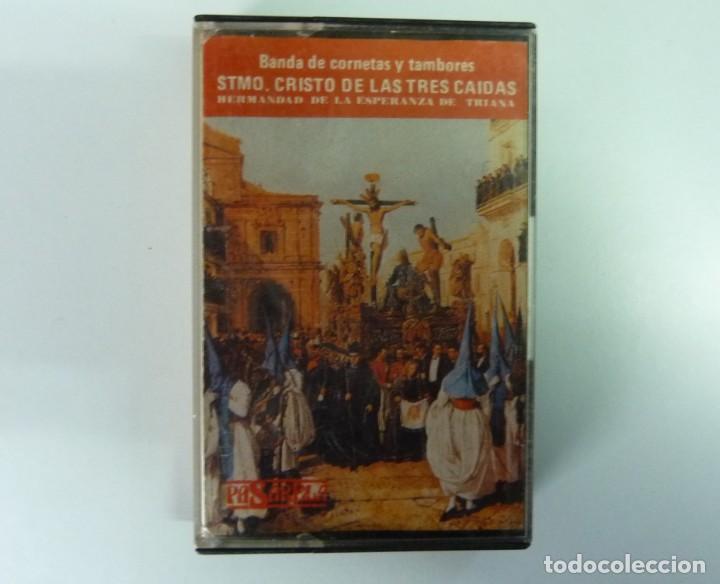 Casetes antiguos: BANDA DE CORNETAS Y TAMBORES SANTISIMO CRISTO DE LAS TRES CAIDAS //SEMANA SANTA SEVILLA//1988/CASETE