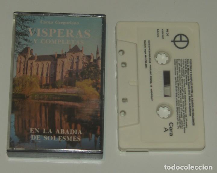 Casetes antiguos: CANTOS GREGORIANOS, VISPERAS Y COMPLETAS (CAJ-1) - Foto 1