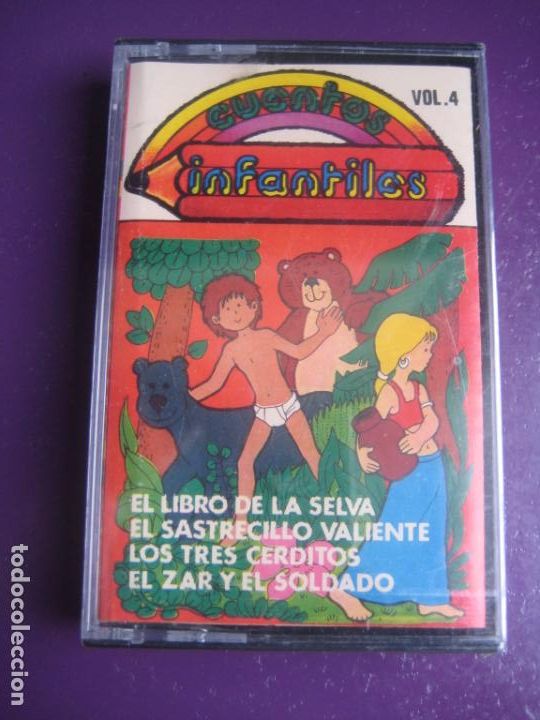 Casetes antiguos: CUENTOS INFANTILES VOL 4 CASETE PRECINTADA - LIBRO DE LA SELVA - SASTRECILLO VALIENTE - 3 CERDITOS -