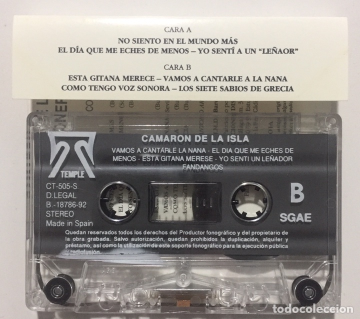 Casetes antiguos: CAMAR&Oacute;N DE LA ISLA / TURRONERO - Foto 2
