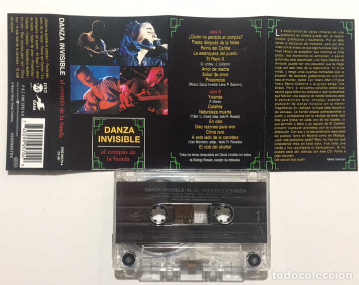 Casetes antiguos: DANZA INVISIBLE - AL COMP&Aacute;S DE LA BANDA - CASSETTE - Foto 2