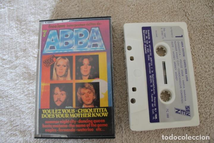 Casetes antiguos: CASETE EXITOS DE ABBA VERSI&Oacute;N COVER INTERPRETAN FREE LOVE - Foto 1