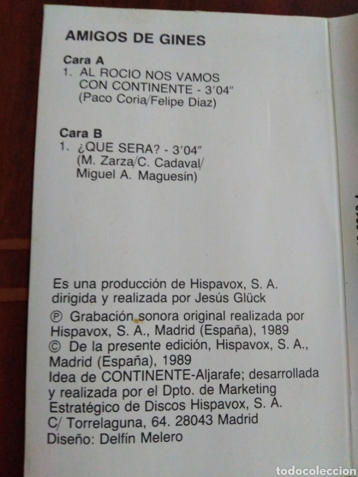 Casetes antiguos: Amigos de gines continente ( cassette ) - Foto 7