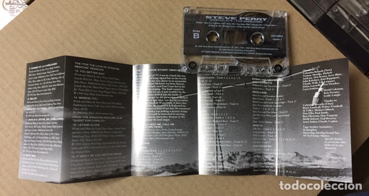 Casetes antiguos: Cassette- STEVE PERRY - GREATEST HITS + FIVE UNRELEASED - Foto 2