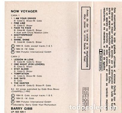 Casetes antiguos: BARRY GIBB *** NOW VOYAGER - Foto 3