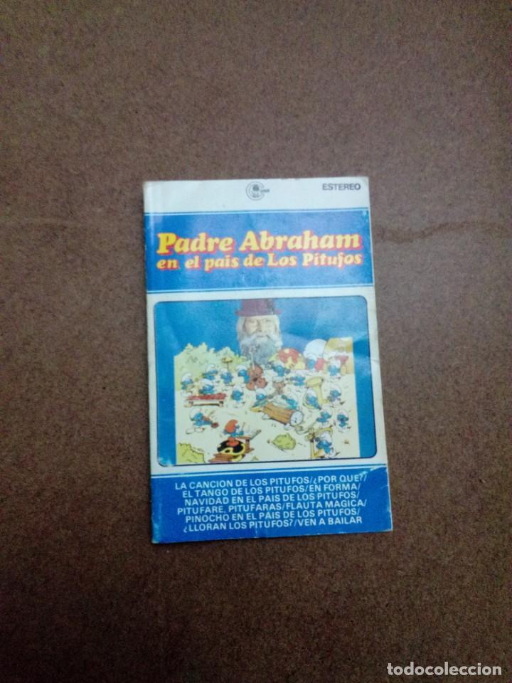 Casetes antiguos: SOLAMENTE LA CARATULA. PADRE ABRAHAM EN EL PAIS DE LOS PITUFOS. - Foto 1