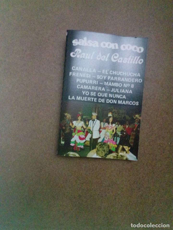 Casetes antiguos: SOLAMENTE LA CARATULA. RAUL DEL CASTILLO Y SU ORQUESTA. SALSA CON COCO. - Foto 1