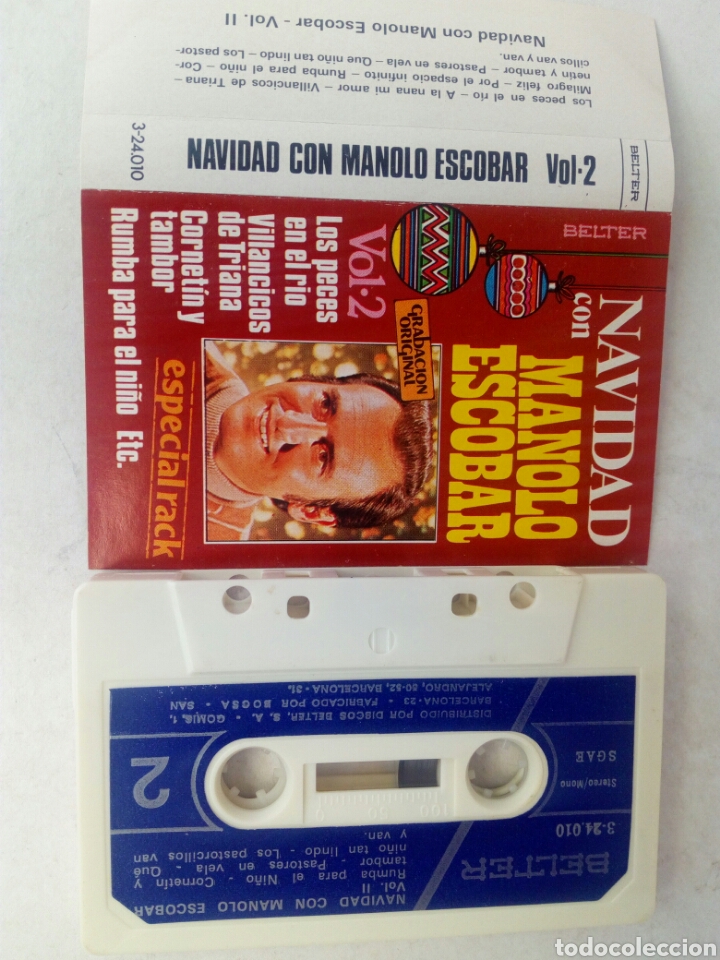 Casetes antiguos: Manolo Escobar cassette Navidad volumen 2 - Foto 4