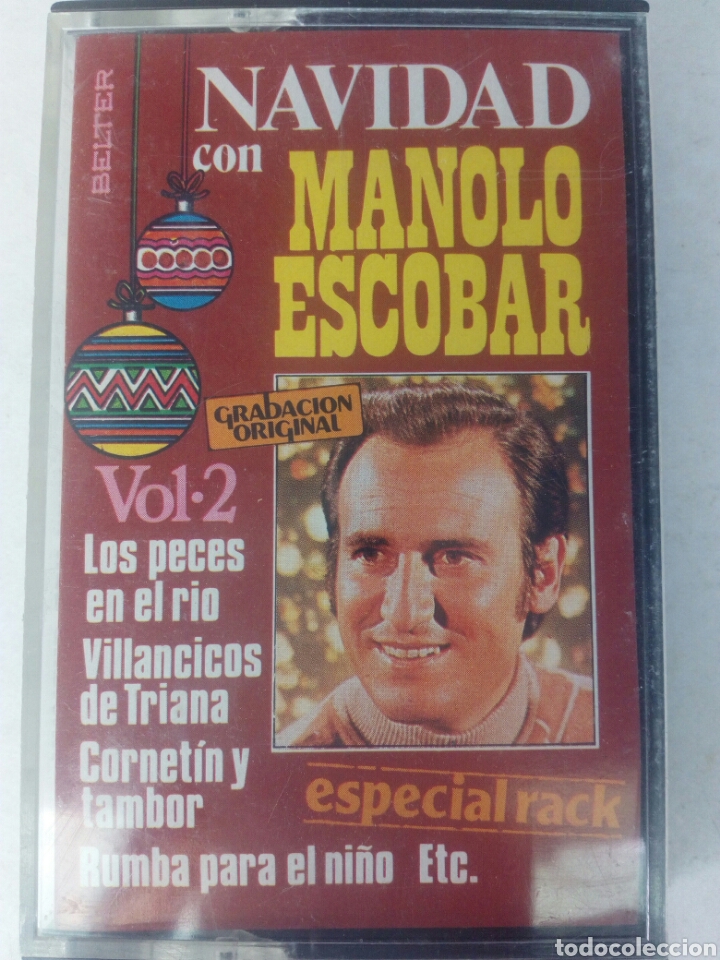 Casetes antiguos: Manolo Escobar cassette Navidad volumen 2 - Foto 1