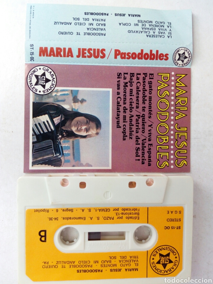 Casetes antiguos: Pasodobles Mar&iacute;a Jes&uacute;s - Foto 4