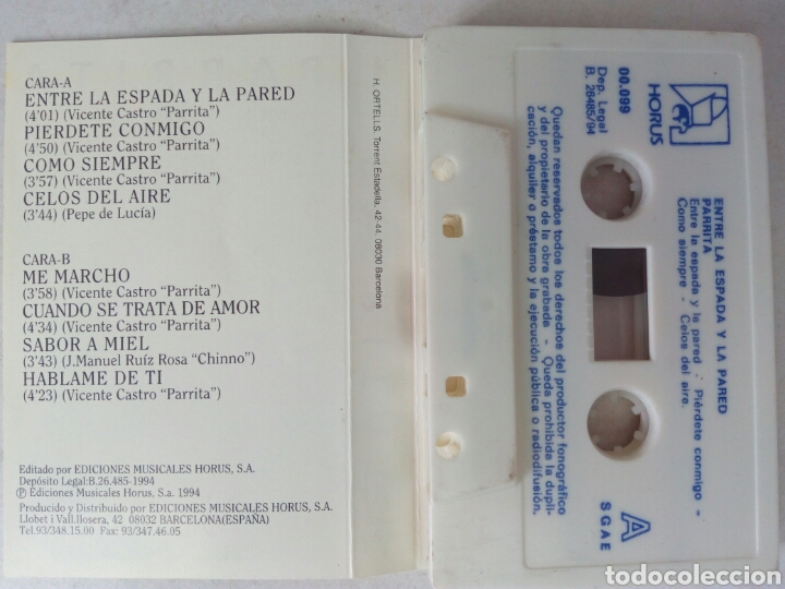 Casetes antiguos: Parrita cassette entre la espada y la pared - Foto 3