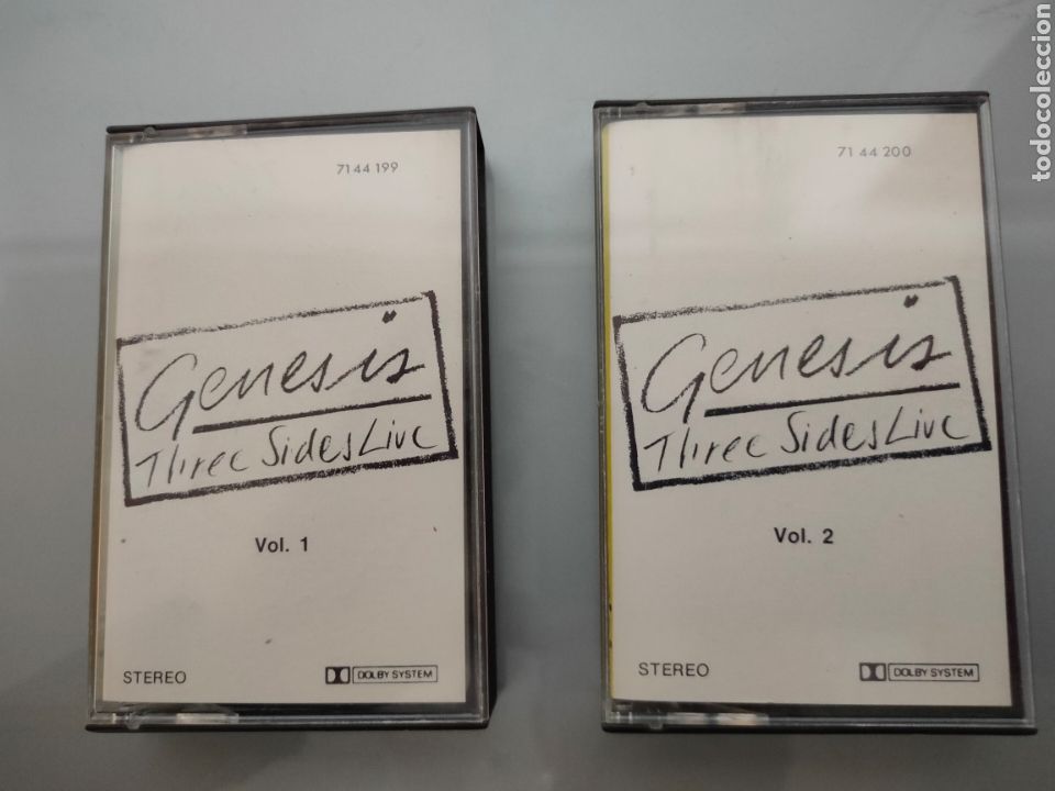 Casetes antiguos: 2x CASSETTE GENESIS THREE SIDES LIVE Vol. I y II - Foto 1