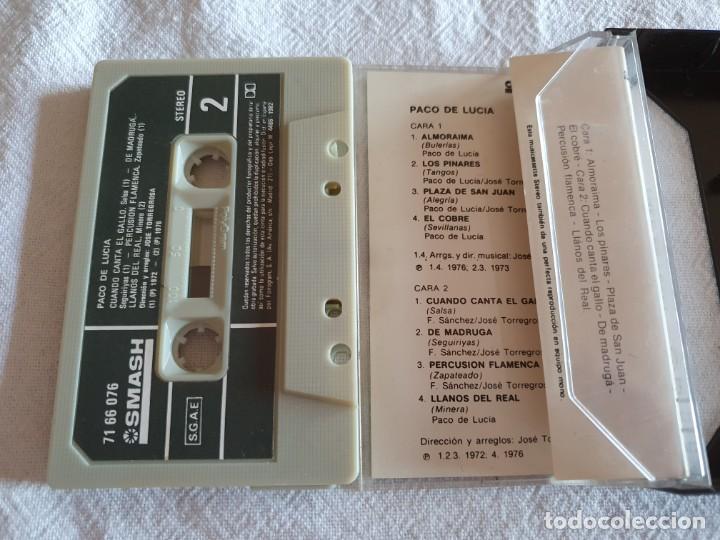 Casetes antiguos: Paco De Lucia - 1982 SMASH - Versi&oacute;n Original - ejemplar muy escaso - Foto 2