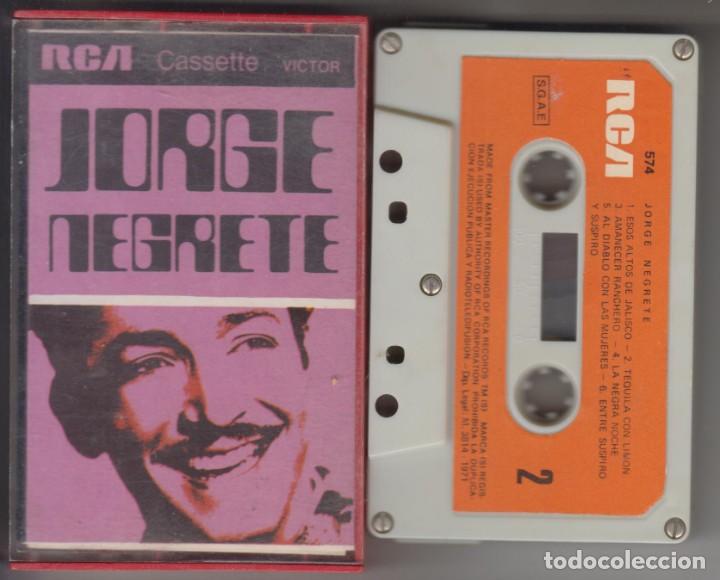 Casetes antiguos: Jorge Negrete cassette 1971 RCA - Foto 1